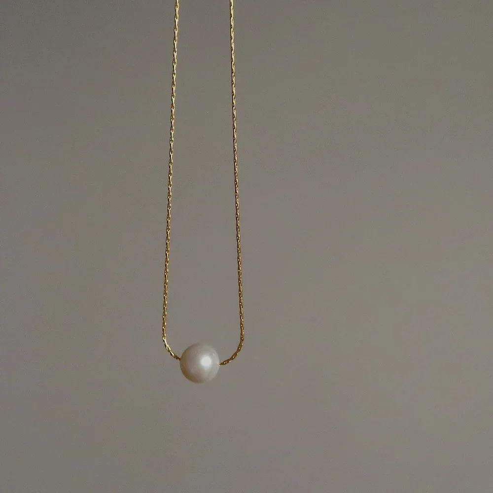 NEW 18K Gold Plated Fresh Water Pearl Necklace